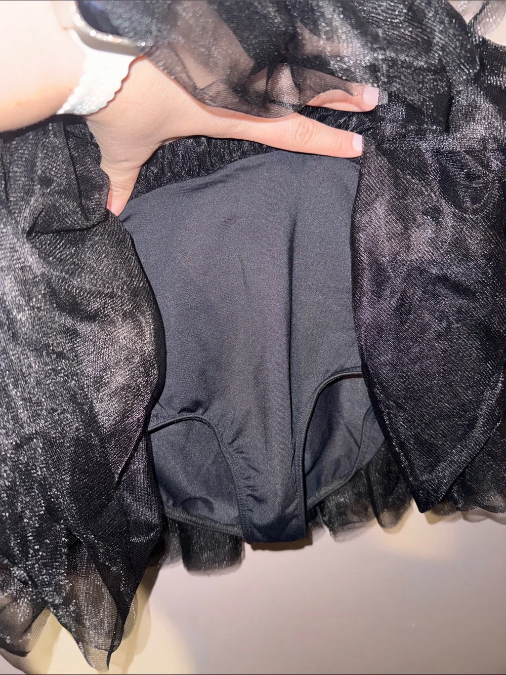 Black Tulle Girls Dance Ballet Costume Dress